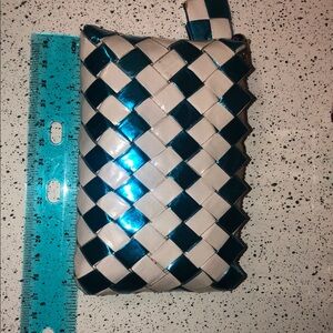 Blue and White Pouch